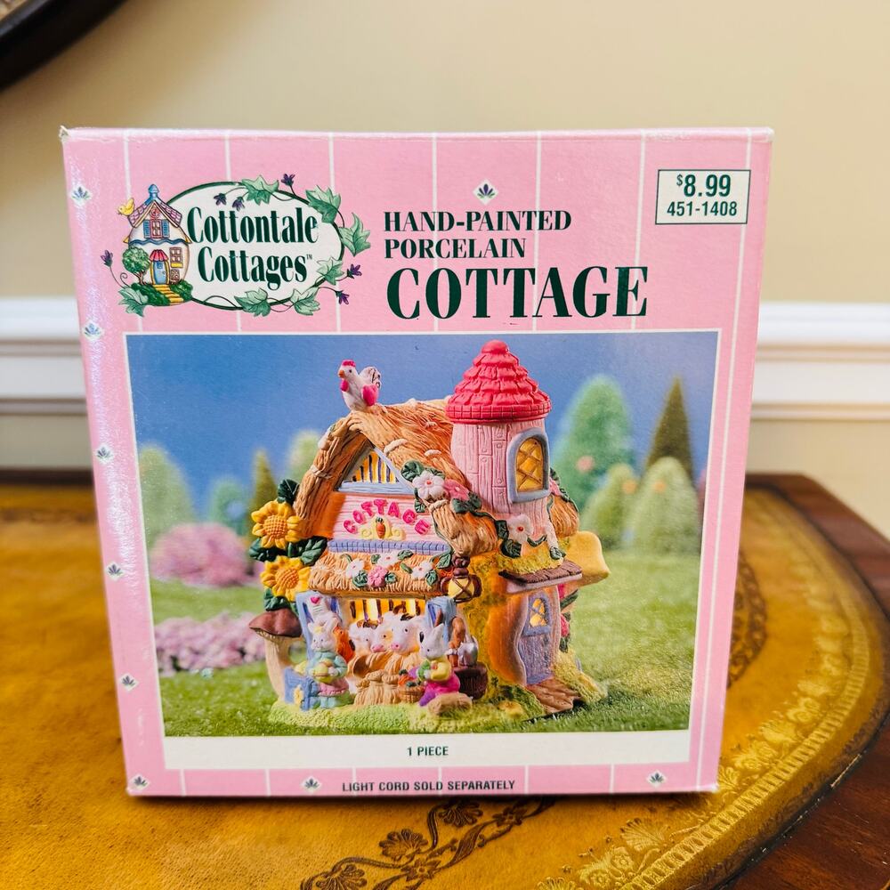 Cottontale Cottages Easter Village Bunny House Cottage Whimsical 451-1408 VTG